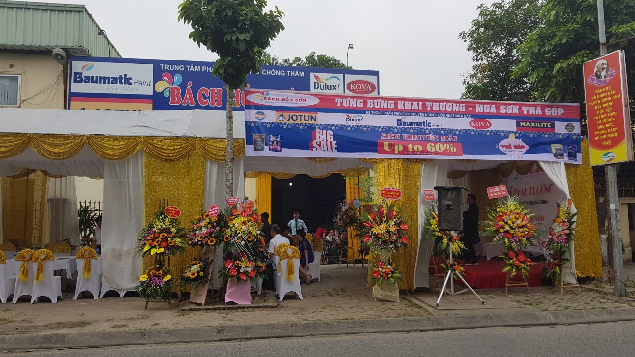 TỪNG BỪNG KHAI TRƯƠNG CỬA HÀNG SƠN KHU ĐÔNG ANH