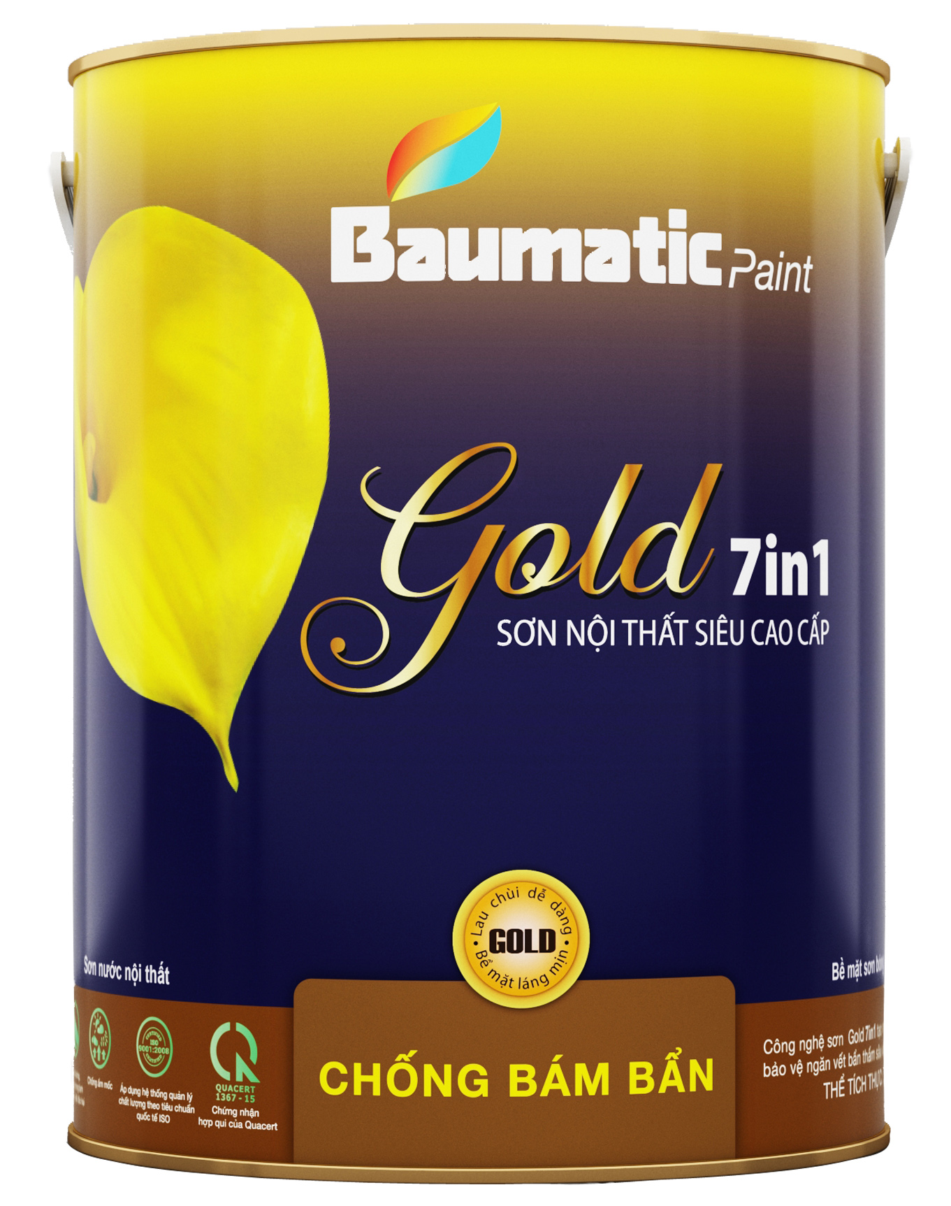 SƠN BÓNG NỘI THẤT SIÊU CAO CẤP 7 IN 1 GOLD LOẠI 18L 